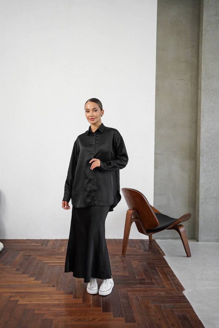 Рубашка из атласа LILO-285A590