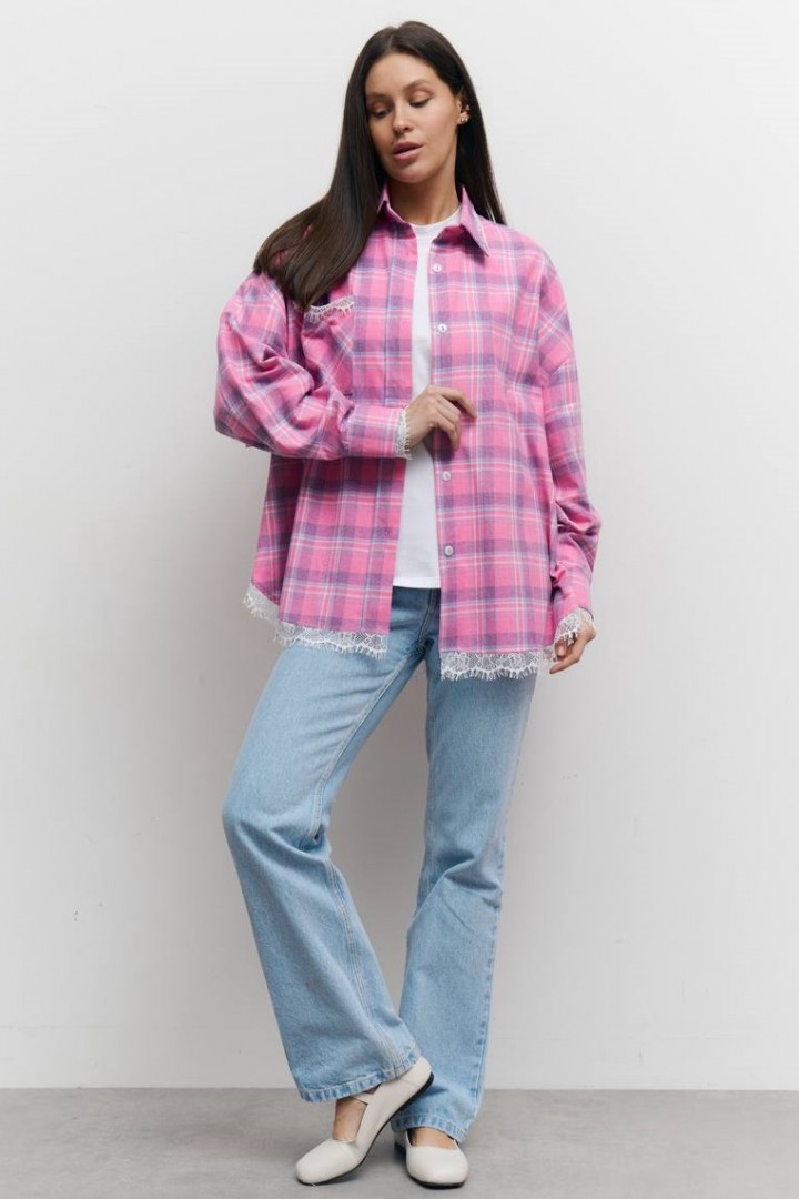 Рубашка с кружевом LILO-408A1150