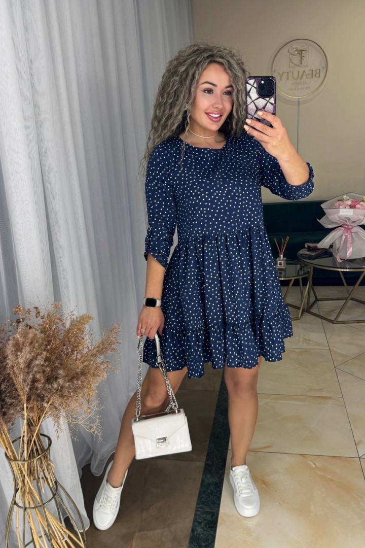 Короткое платье с воланом IND-1055A350