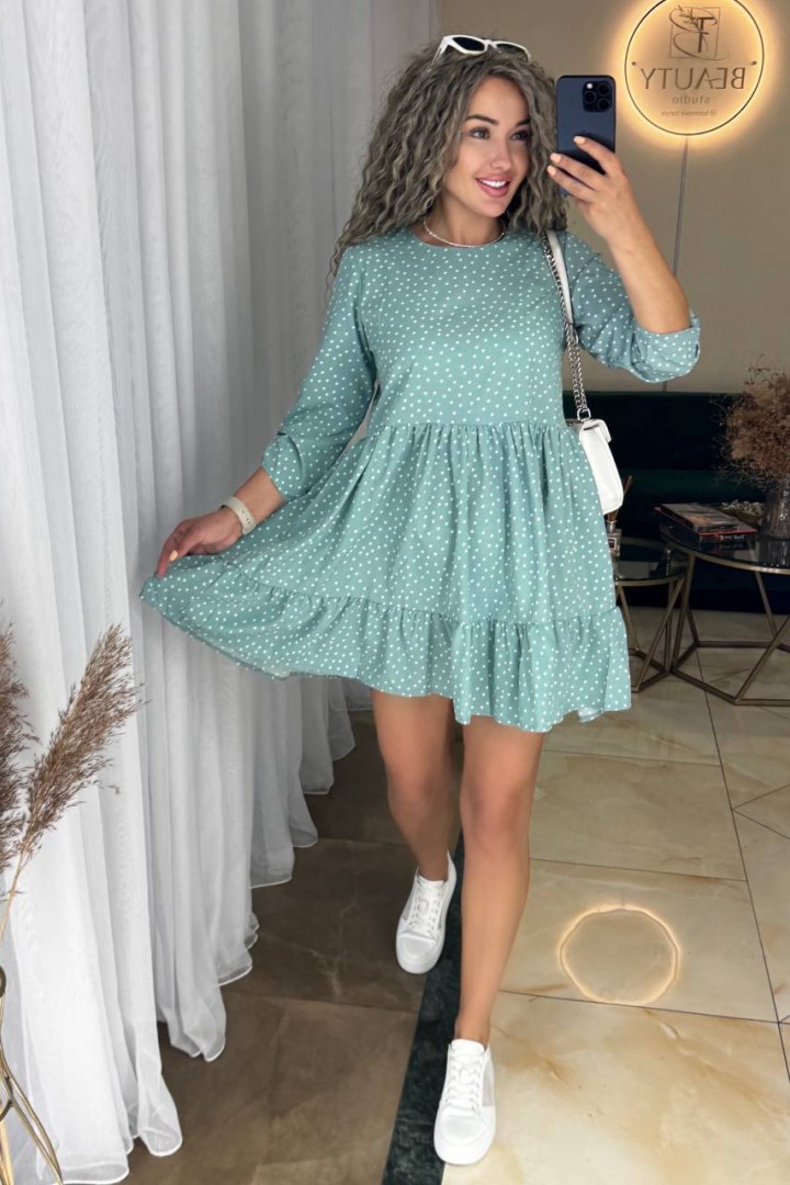 Короткое платье с воланом IND-1055A350