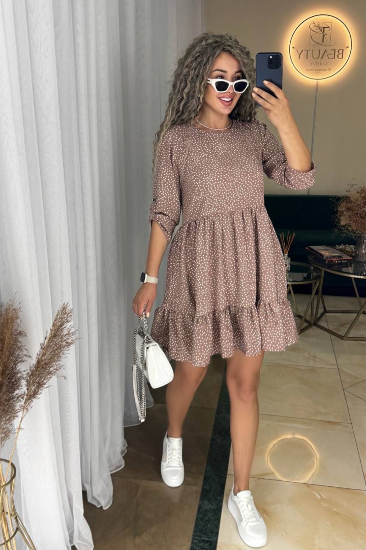 Короткое платье с воланом IND-1055A350