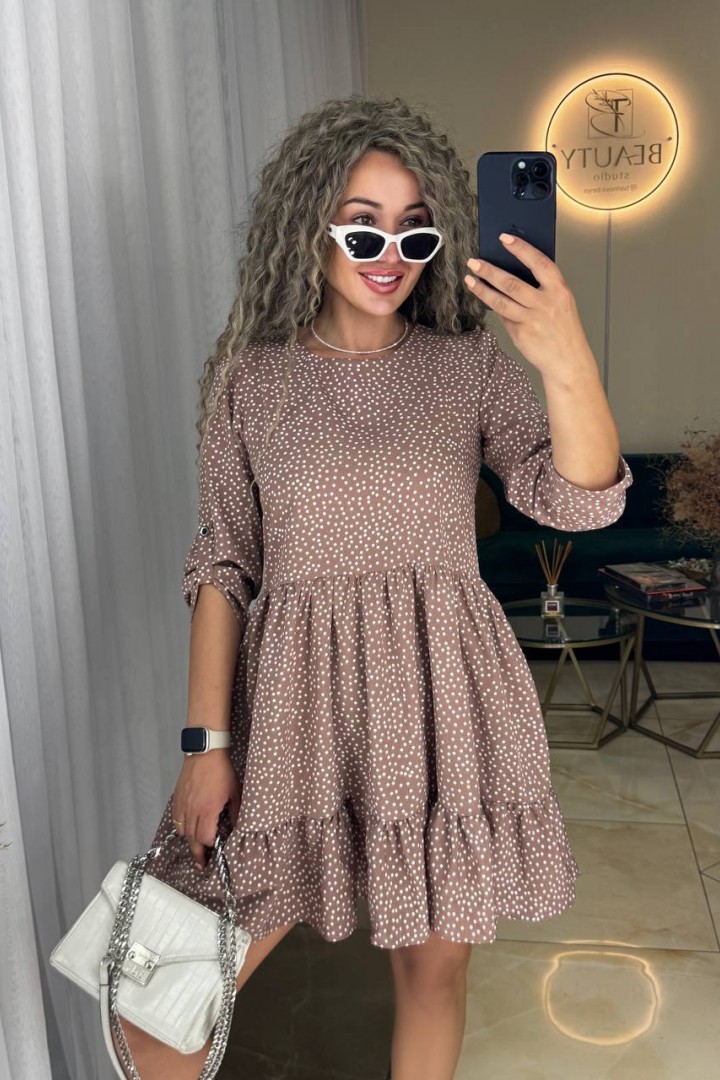 Короткое платье с воланом IND-1055A350