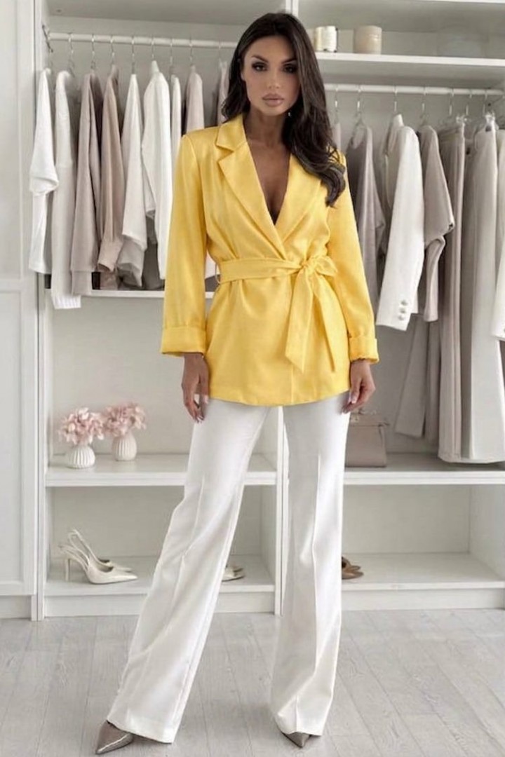 Женский пиджак с поясом IO-813A600