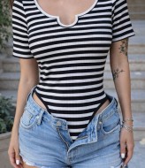 Женское боди в полоску MIK-1589A249