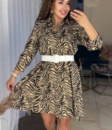 Свободное платье на пуговицах IND-1059A400