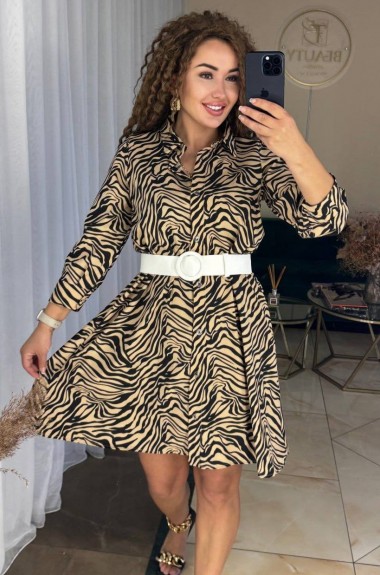 Свободное платье на пуговицах IND-1059A400