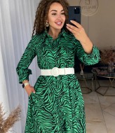 Свободное платье на пуговицах IND-1059A400