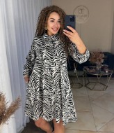 Свободное платье на пуговицах IND-1059A400