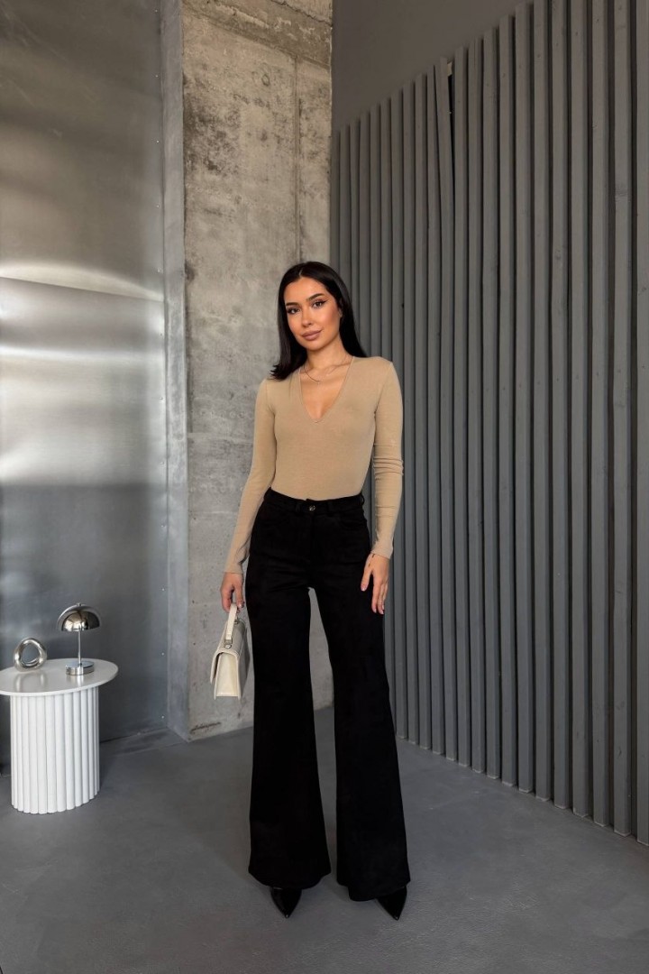 Замшевые брюки с высокой посадкой MIK-9108A460