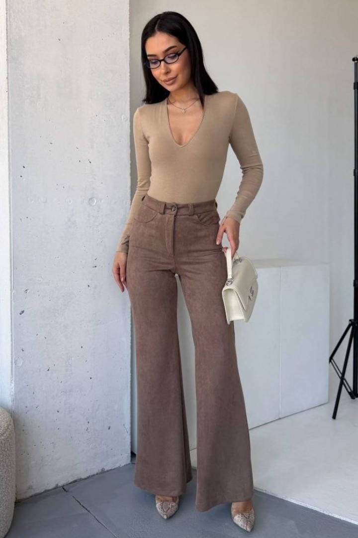 Замшевые брюки с высокой посадкой MIK-9108A460