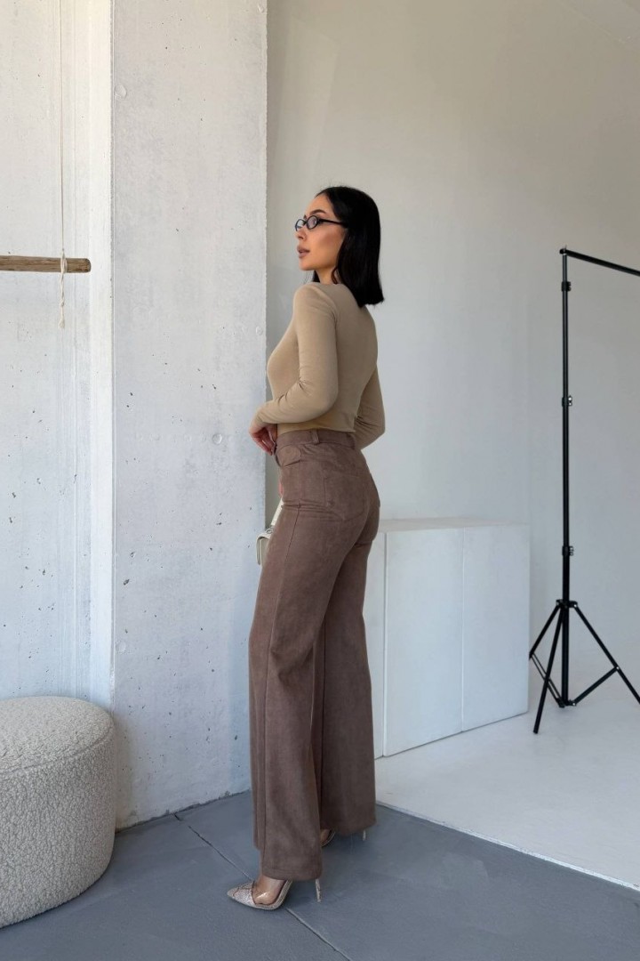 Замшевые брюки с высокой посадкой MIK-9108A460