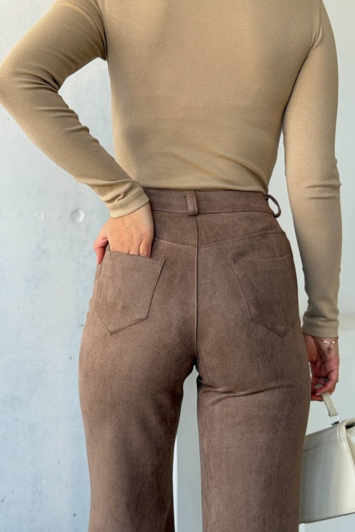 Замшевые брюки с высокой посадкой MIK-9108A460