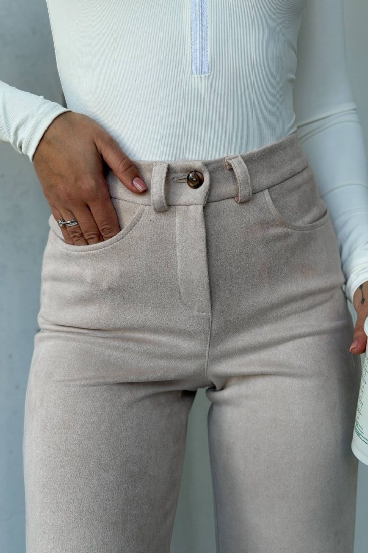 Замшевые брюки с высокой посадкой MIK-9108A460