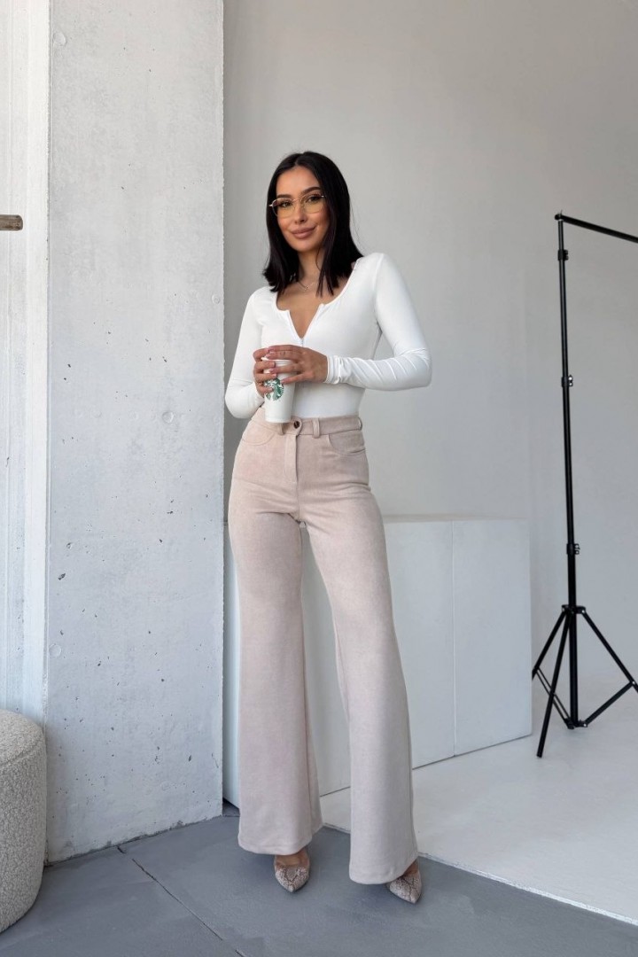 Замшевые брюки с высокой посадкой MIK-9108A460