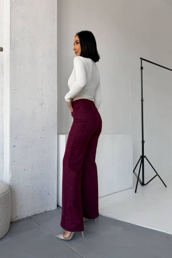 Замшевые брюки с высокой посадкой MIK-9108A460