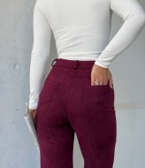 Замшевые брюки с высокой посадкой MIK-9108A460