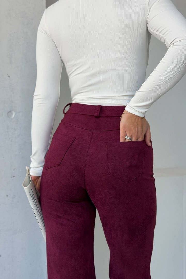 Замшевые брюки с высокой посадкой MIK-9108A460