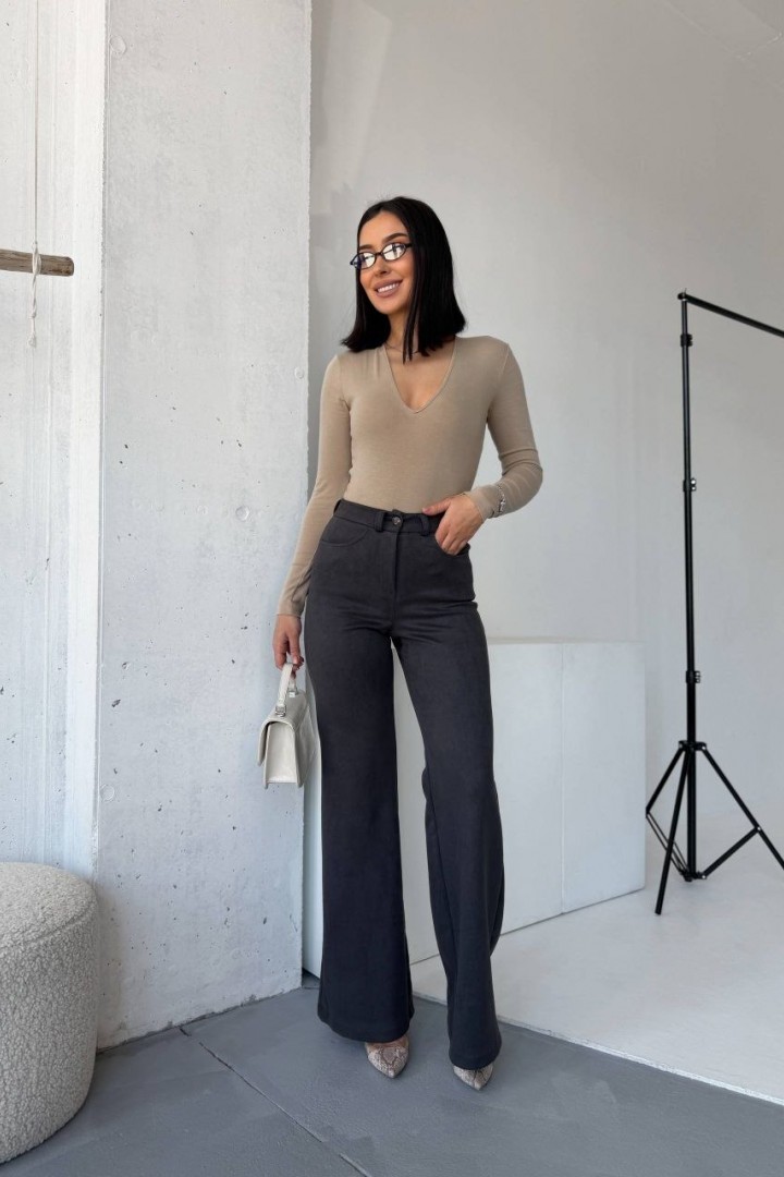 Замшевые брюки с высокой посадкой MIK-9108A460