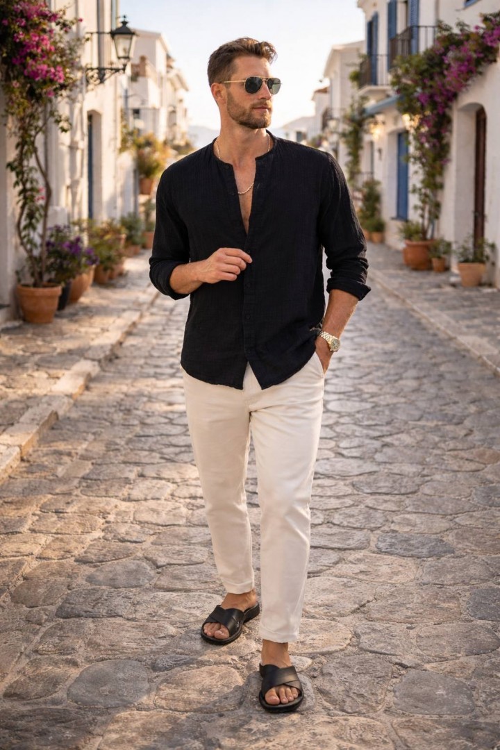 Дышащая мужская рубашка LSA-691A450