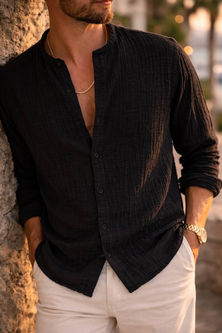 Дышащая мужская рубашка LSA-691A450