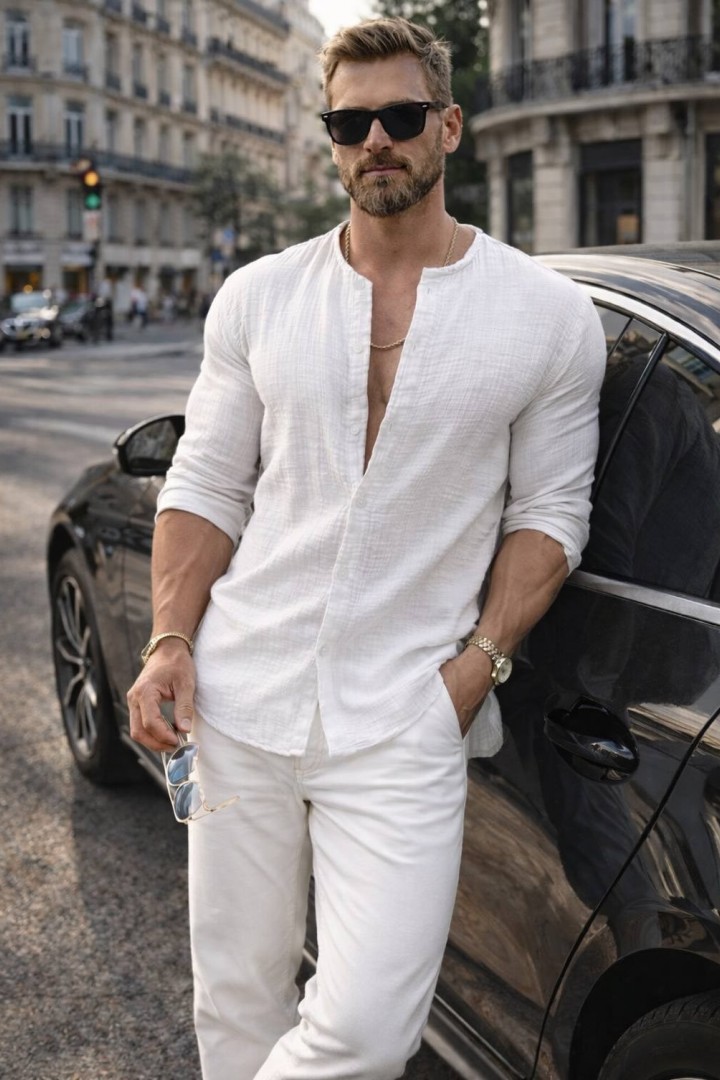 Дышащая мужская рубашка LSA-691A450