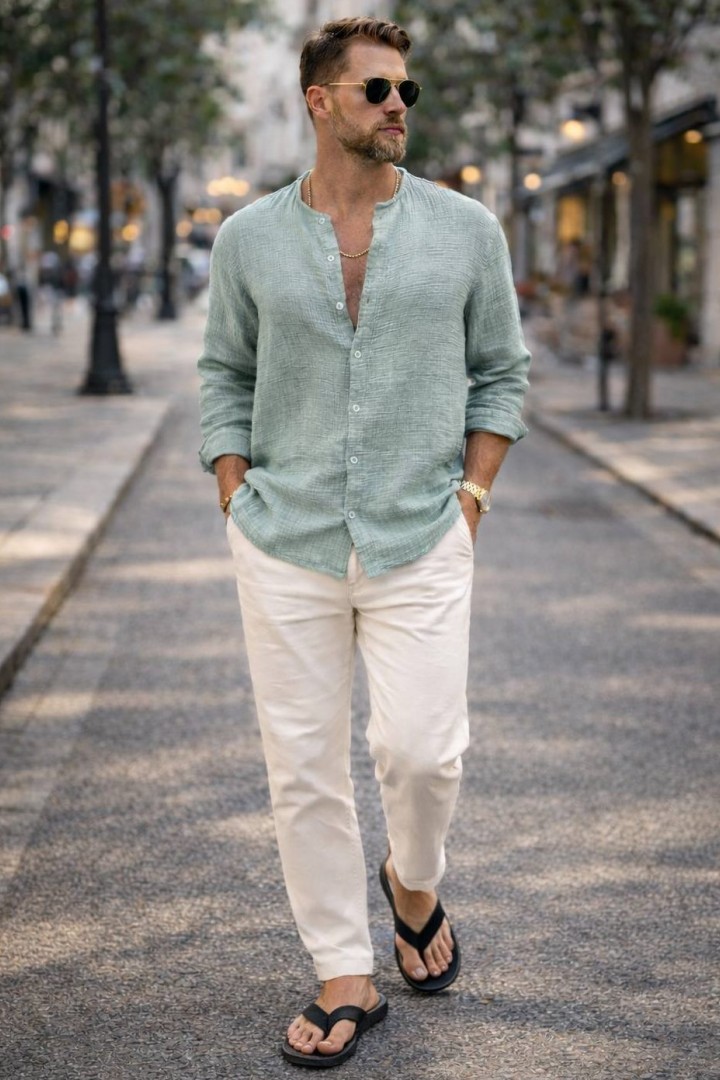 Дышащая мужская рубашка LSA-691A450