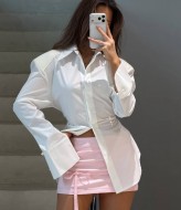 Подовжена сорочка з чіткою лінією плеча IMMA-461A380