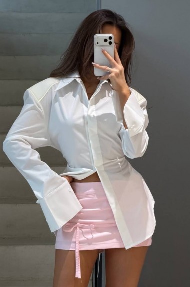 Подовжена сорочка з чіткою лінією плеча IMMA-461A380