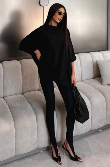 Стильная базовая футболка oversize IMMA-462A399 Стильная базовая футболка oversize IMMA-462A399