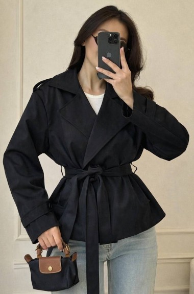 Женский тренч с плечиками NK-657A600 Женский тренч с плечиками NK-657A600