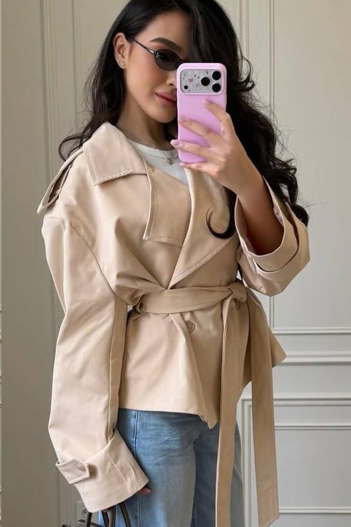 Женский тренч с плечиками NK-657A600