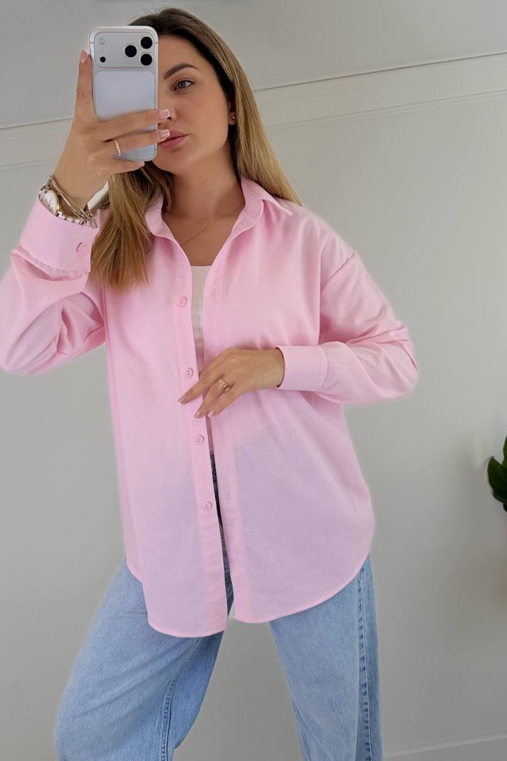 Льняная рубашка прямого кроя KG-123A450