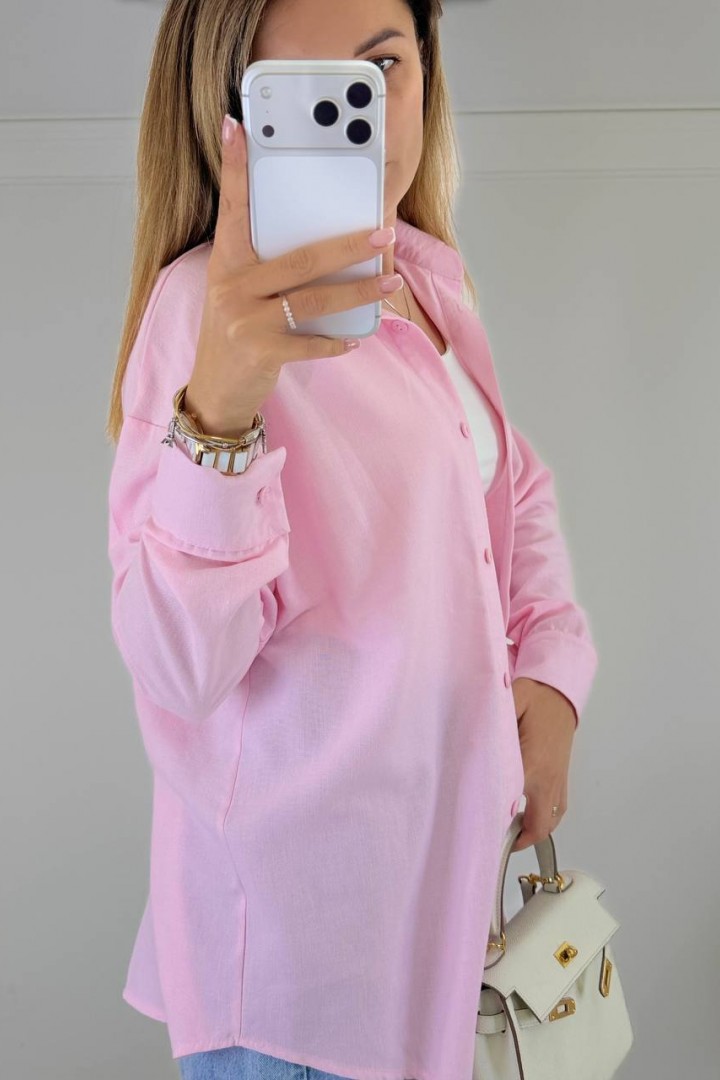 Льняная рубашка прямого кроя KG-123A450