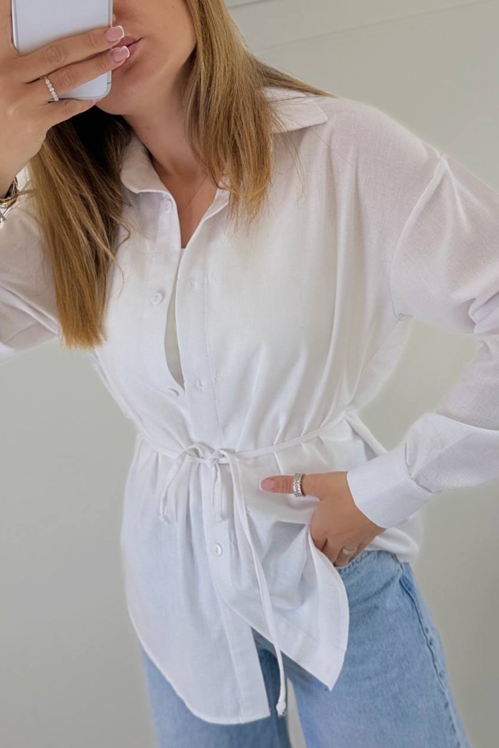 Льняная рубашка прямого кроя KG-123A450