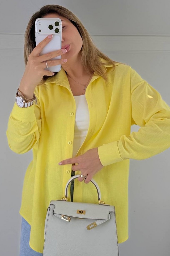 Льняная рубашка прямого кроя KG-123A450