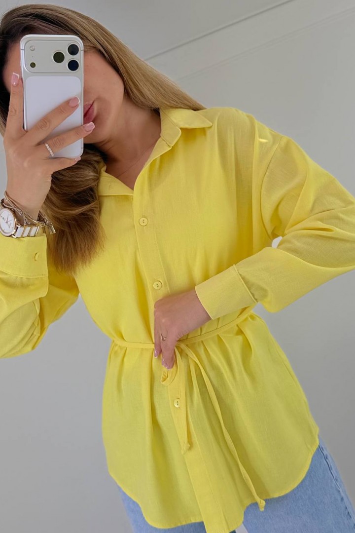 Льняная рубашка прямого кроя KG-123A450