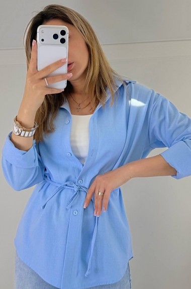 Льняная рубашка прямого кроя KG-123A450 Льняная рубашка прямого кроя KG-123A450