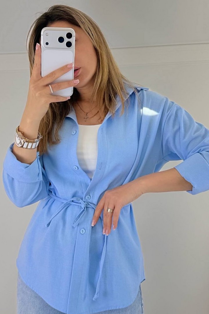 Льняная рубашка прямого кроя KG-123A450