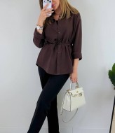 Льняная рубашка прямого кроя KG-123A450