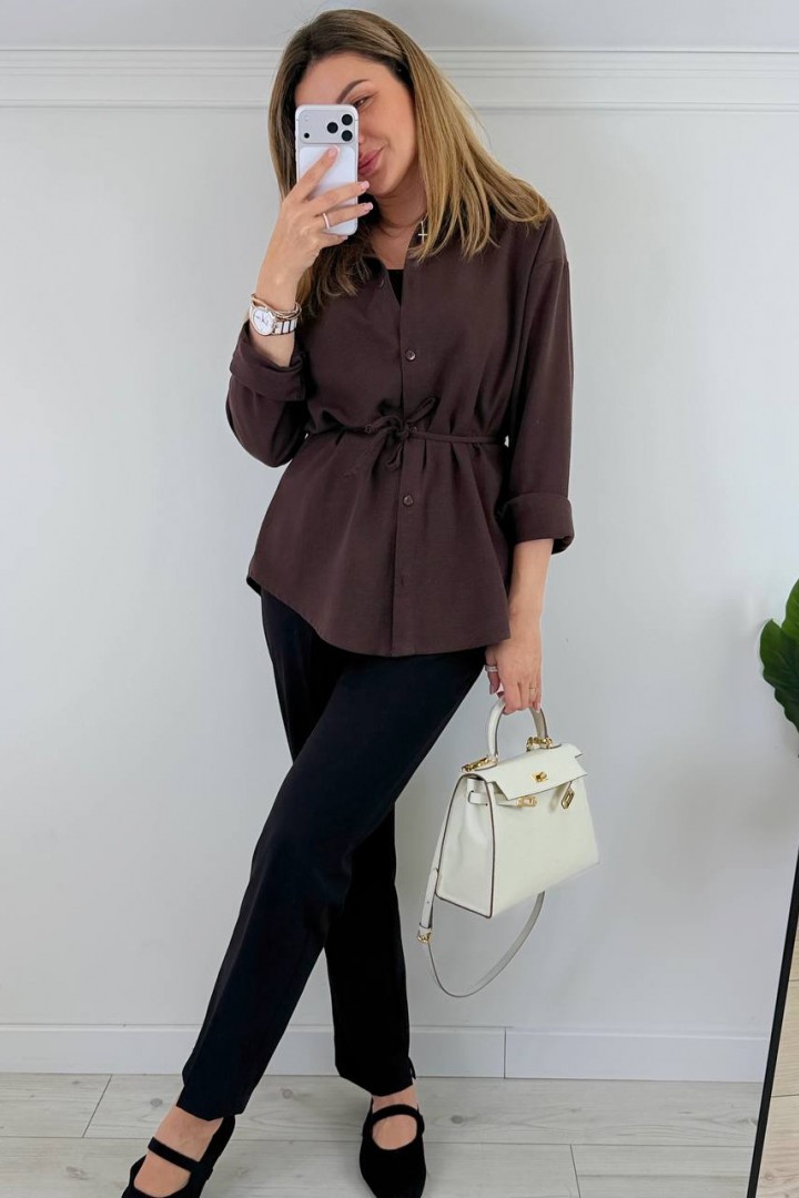 Льняная рубашка прямого кроя KG-123A450