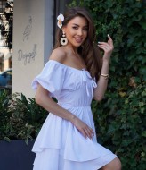 Платье с двухслойной юбкой HEB-1004.1A460