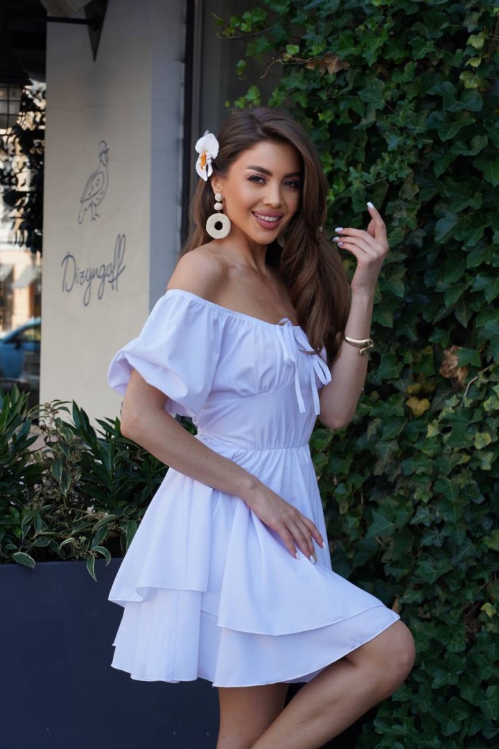 Платье с двухслойной юбкой HEB-1004.1A460