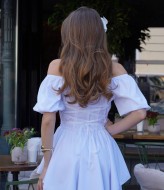 Платье с двухслойной юбкой HEB-1004.1A460