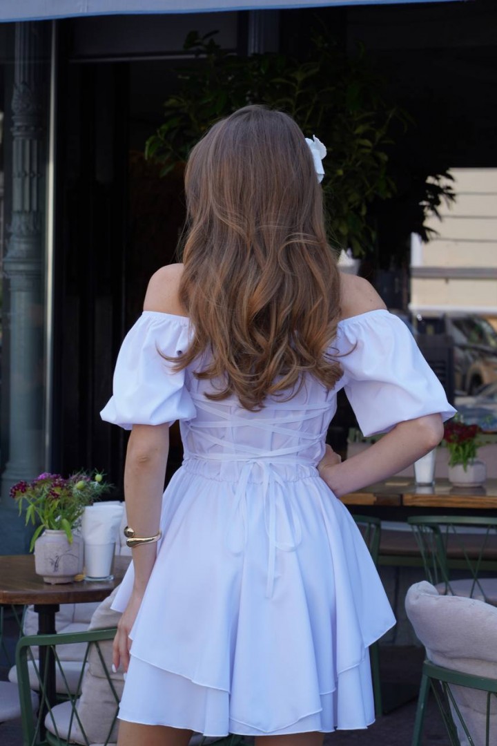 Платье с двухслойной юбкой HEB-1004.1A460