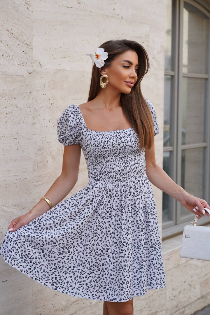 Платье с цветочным принтом HEB-1006A450