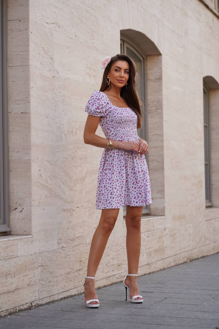 Платье с цветочным принтом HEB-1006A450