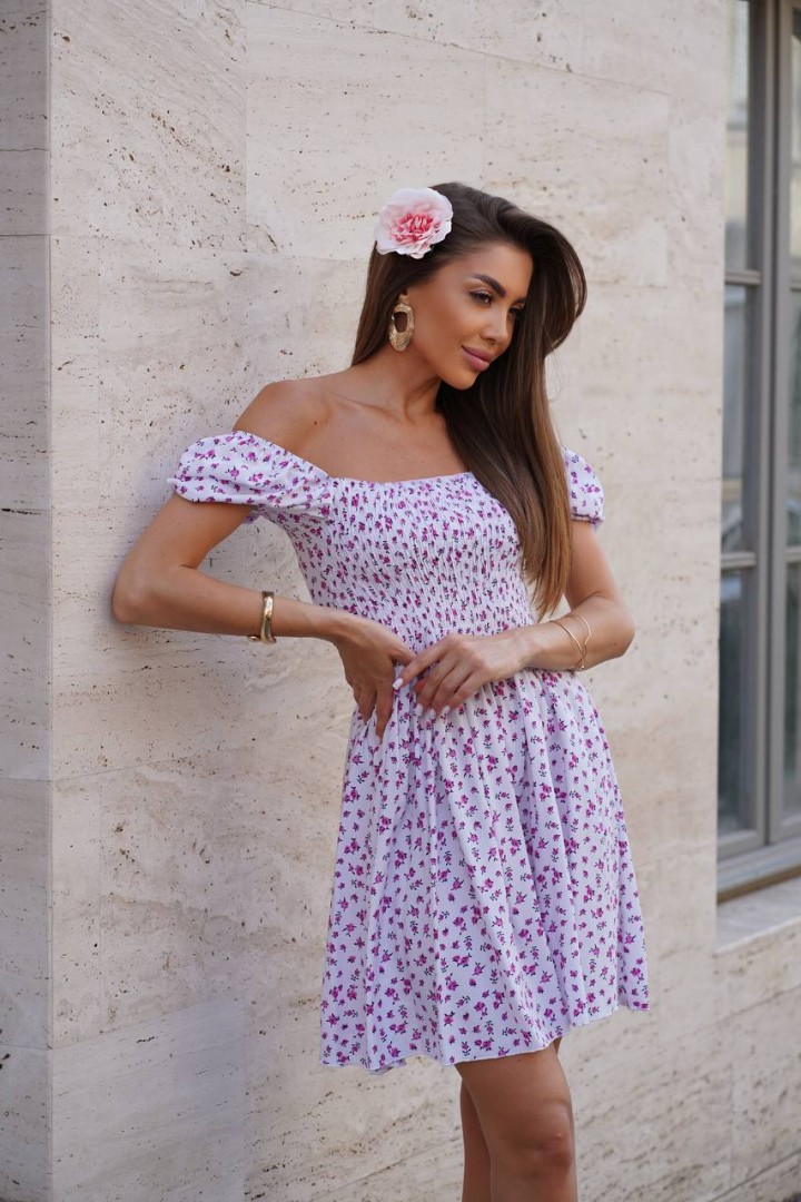 Платье с цветочным принтом HEB-1006A450