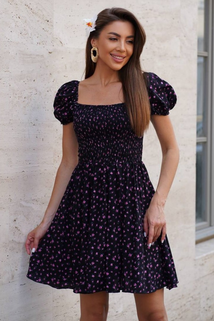 Платье с цветочным принтом HEB-1006A450