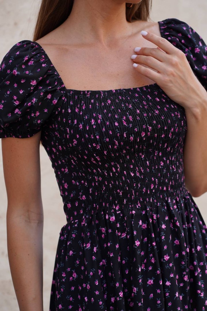 Платье с цветочным принтом HEB-1006A450