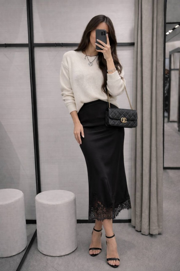 Шелковая юбка KIK-036A349